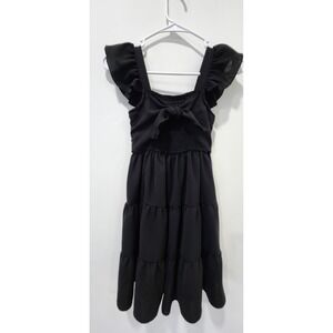 Tween Girls Size 12 Summer Dresses Casual Smocked Fly Sleeves Ruffle Sun Beach